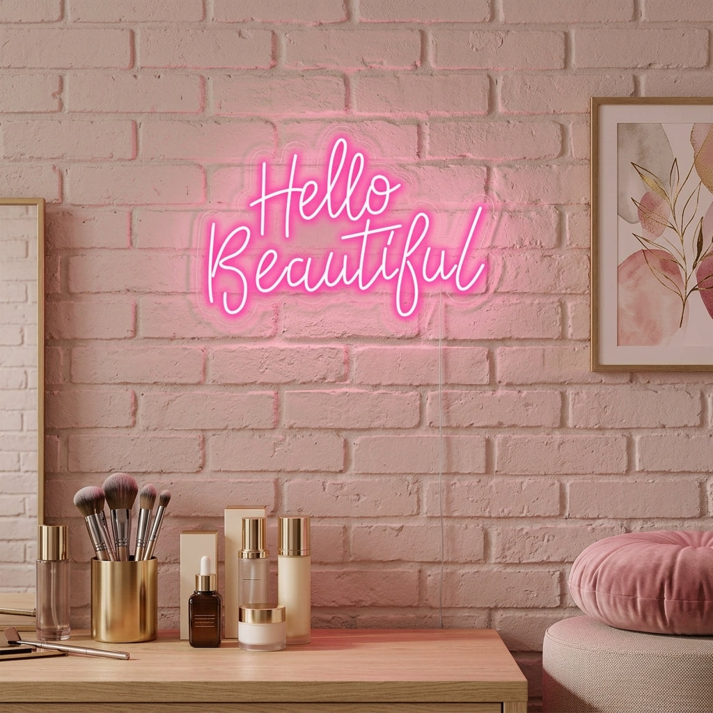 "Hello Beautiful" Neon Verlichting