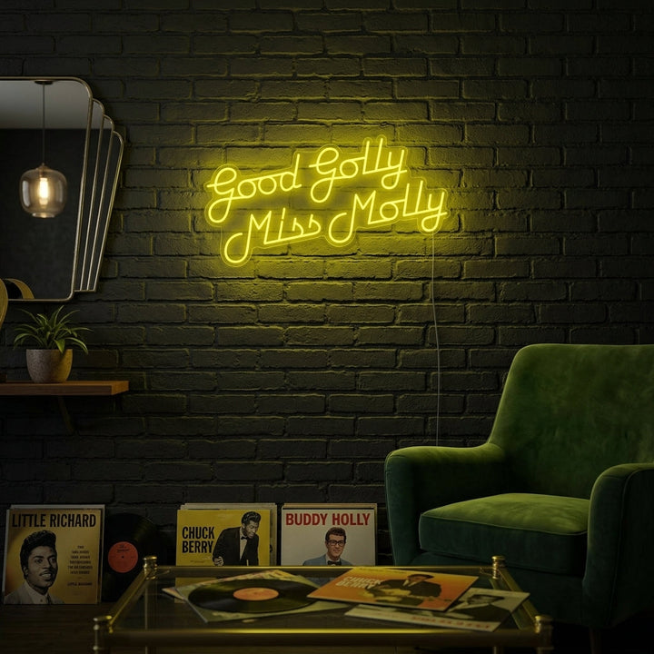 "Good Golly Miss Molly Rockmuziek" Neon Verlichting