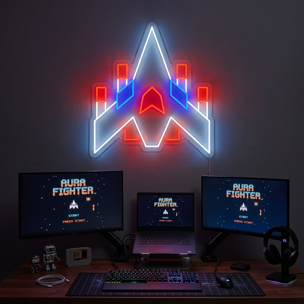 "Arcade ruimteschip" Neonbord