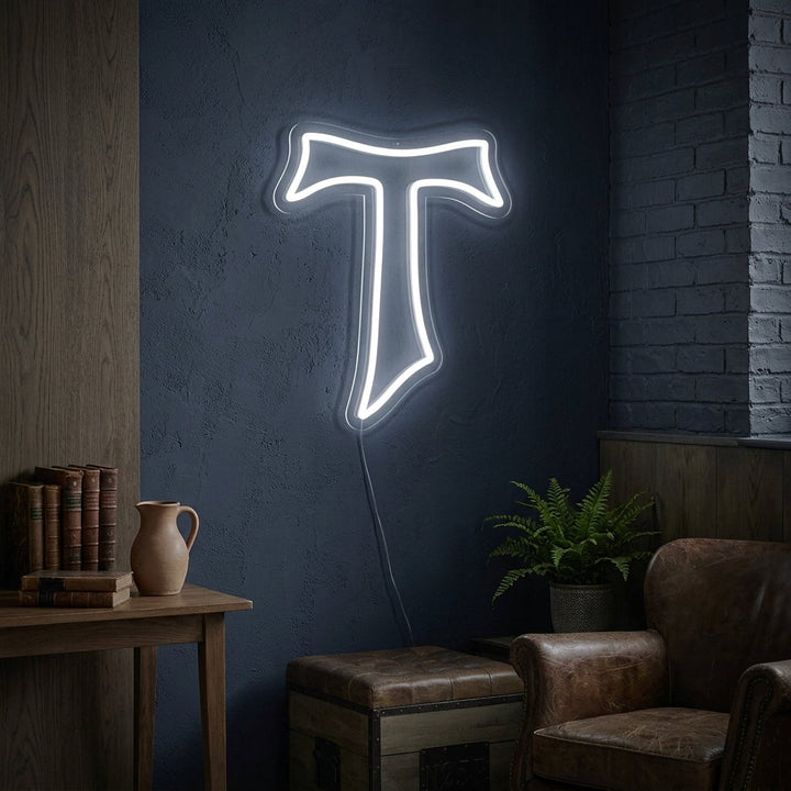 "Tau Kruis" Neon Verlichting