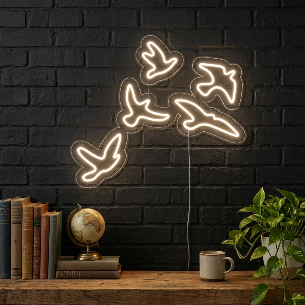 "Vogels" Neon Verlichting
