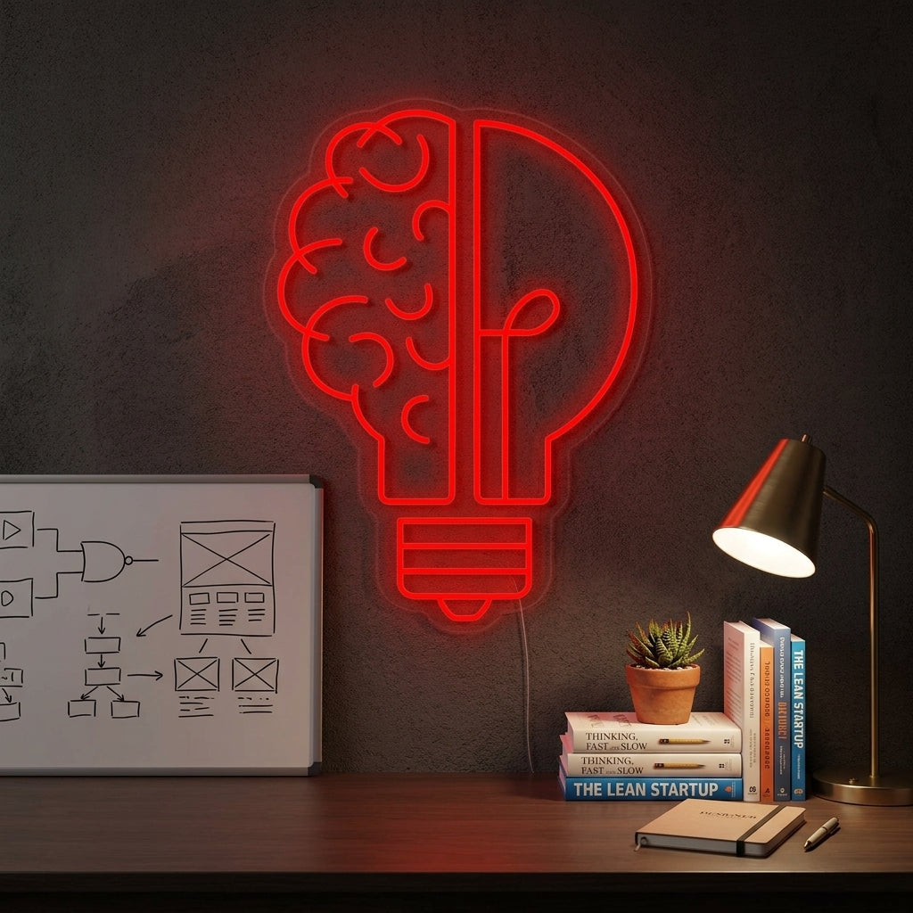 "Goed Idee Hersenbol" Neon Verlichting