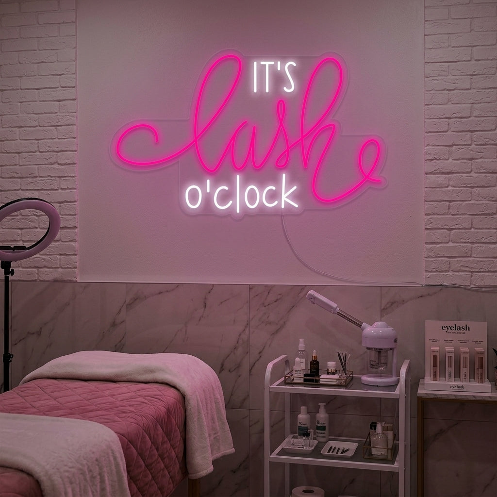 "Its Lashes Oclock" Neon Verlichting