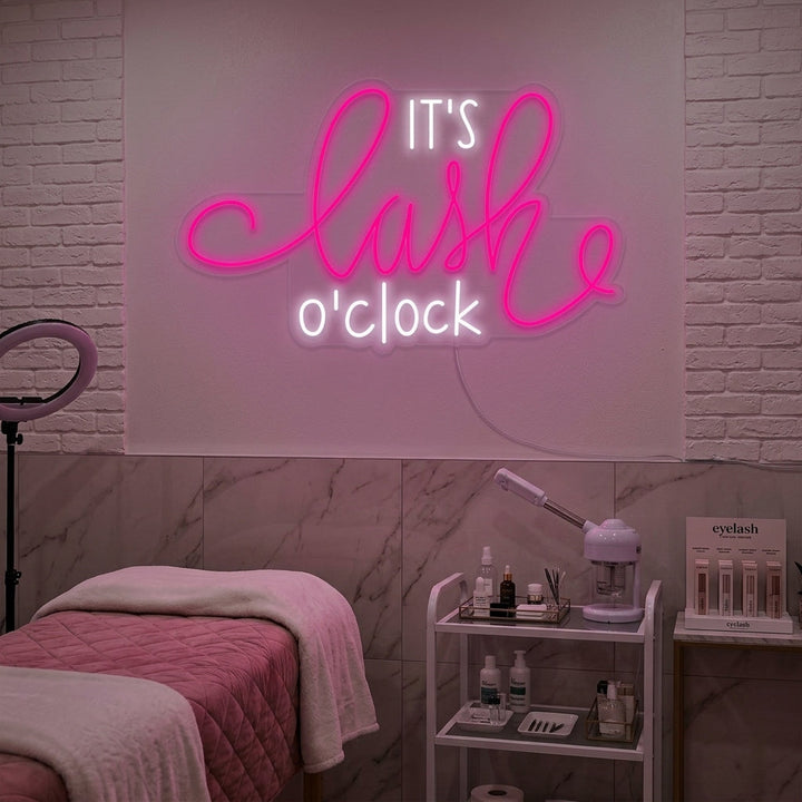 "Its Lashes Oclock" Neon Verlichting