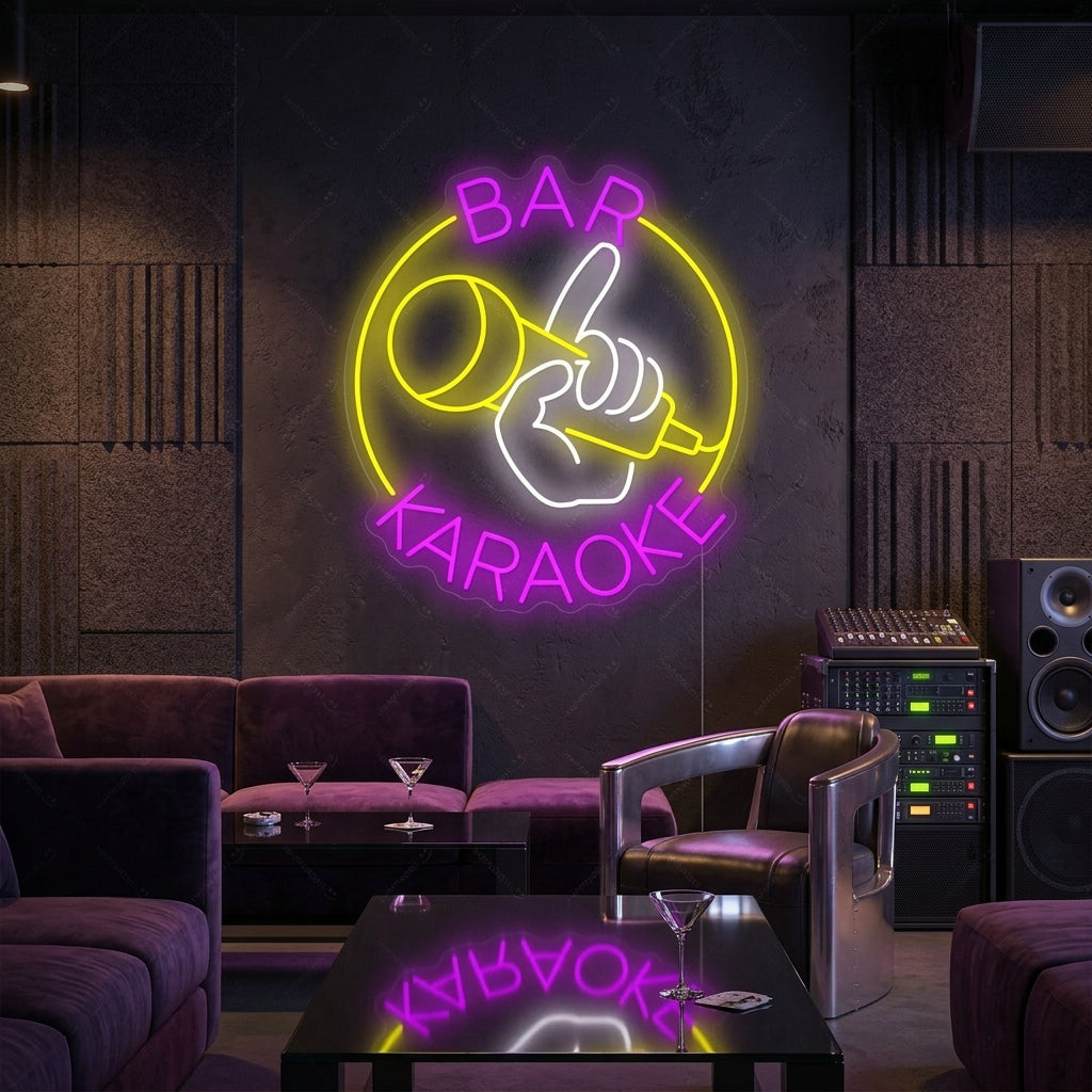 "Karaoke Bar" Neonbord