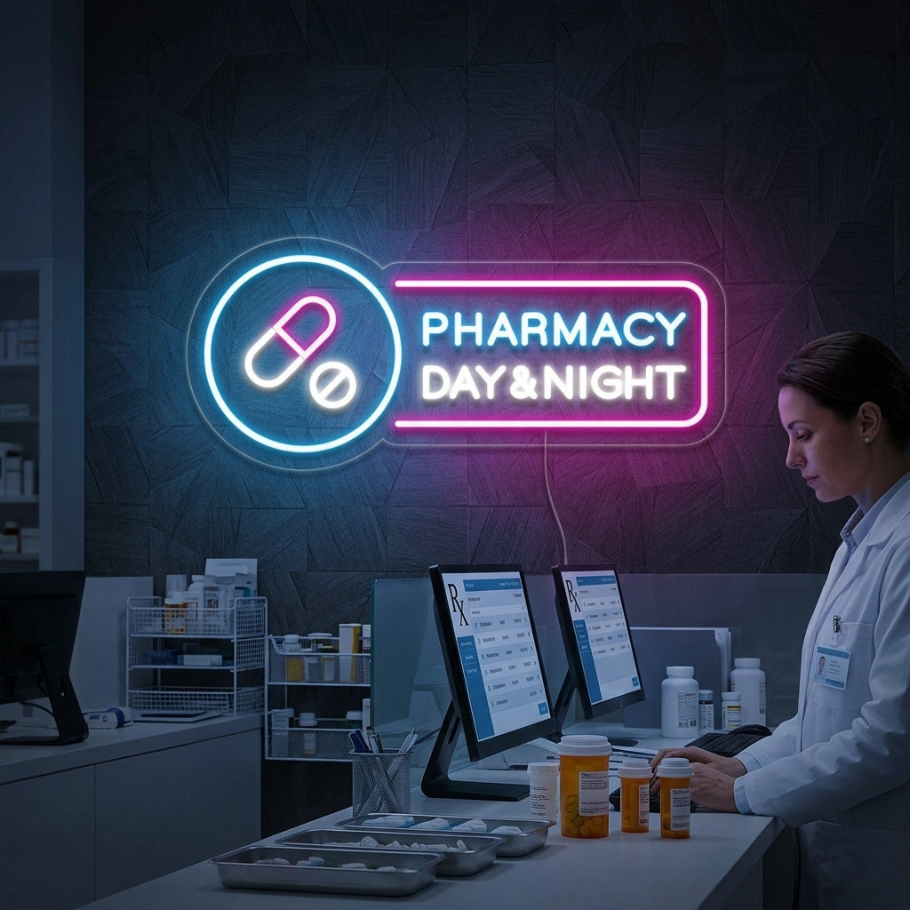 "Pharmacy Day Night" Neon Verlichting