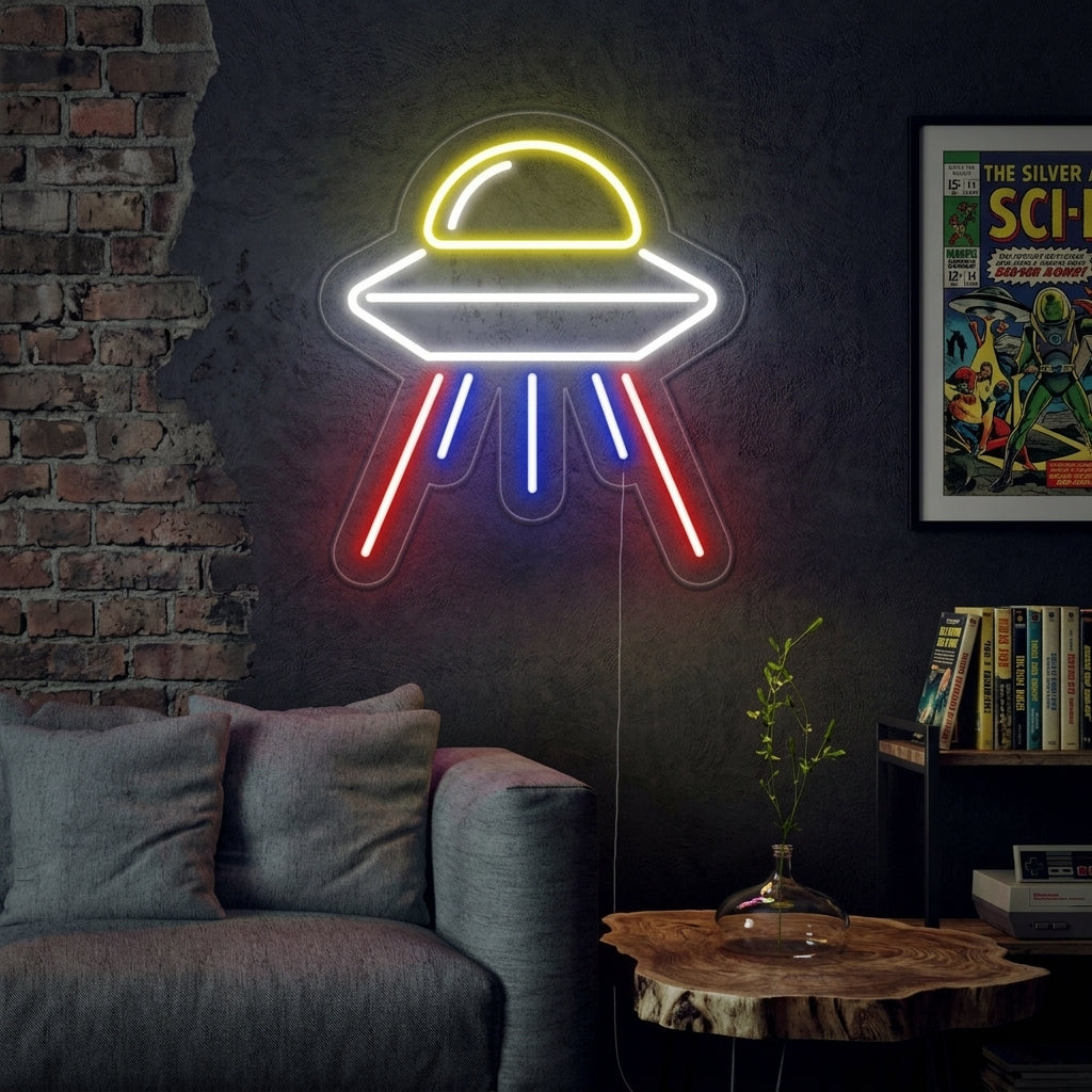 "Buitenaards Ruimteschip" Neon Verlichting
