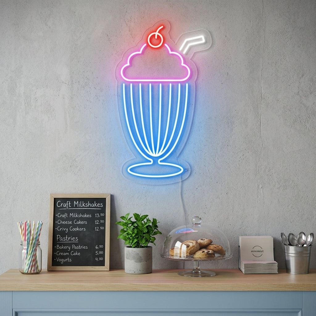 "Milkshake" Neon Verlichting