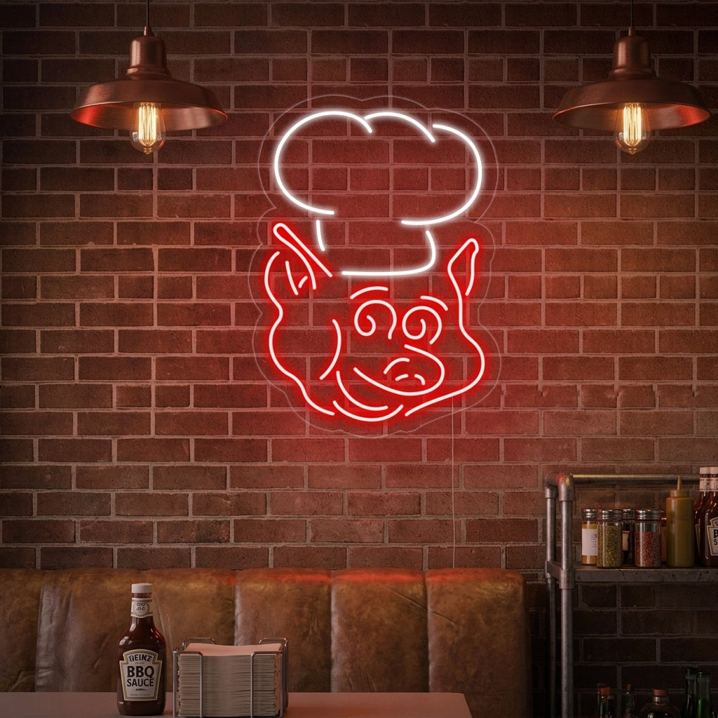 "Varken, Chef" Neon Verlichting