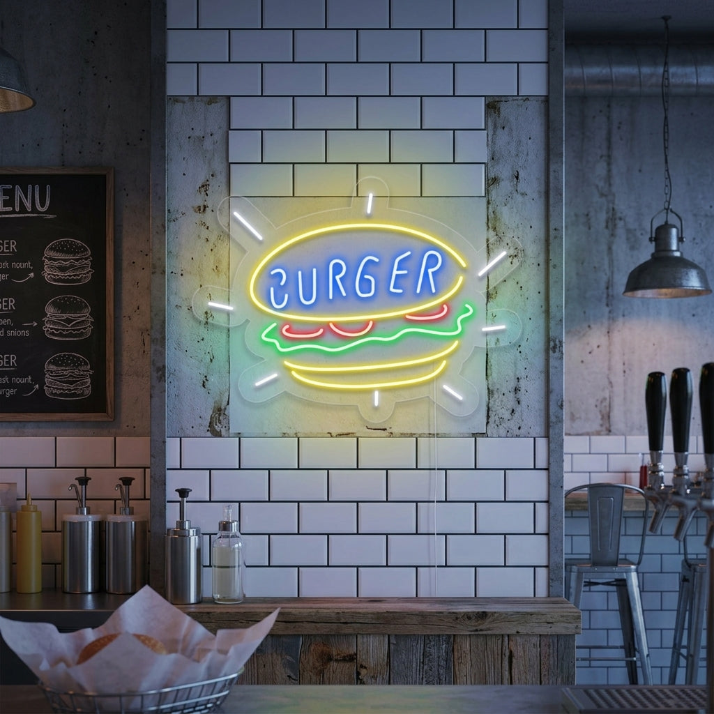 "Burger, Voedingswinkel" Neon Verlichting