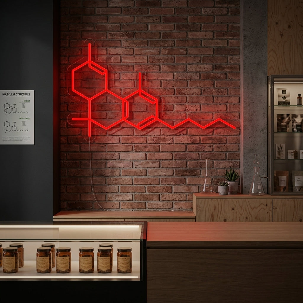 "Thc-Molecuul Van Wiet" Neon Verlichting