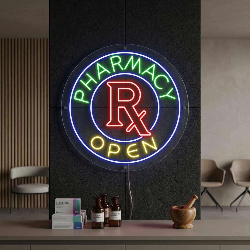 "Pharmacy Open" Neon Verlichting