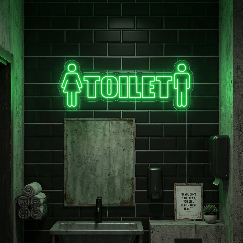 "Toilet, Man, vrouw" Neon Verlichting
