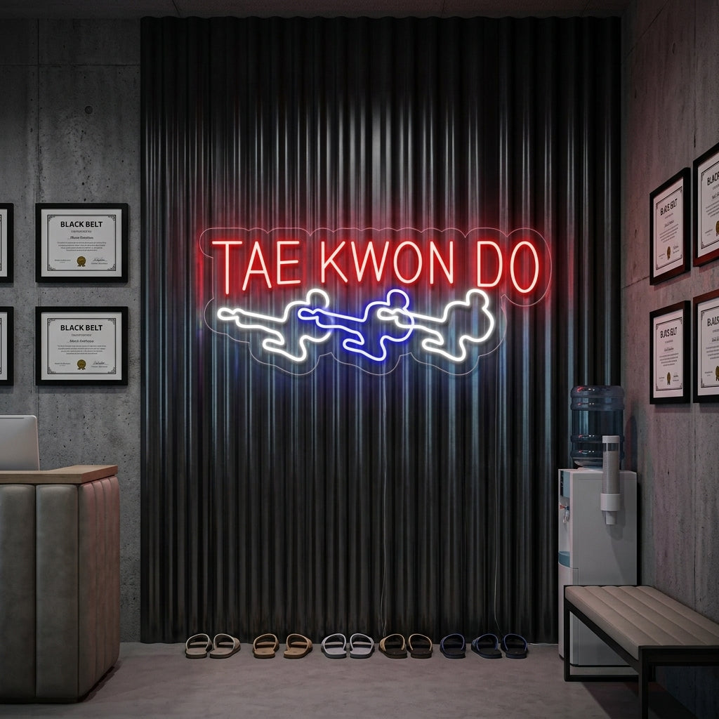 "Taekwondo Mannen" Neon Verlichting