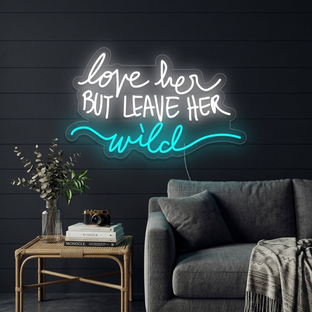 "Love Her But Leave Her Wild" Neon Verlichting