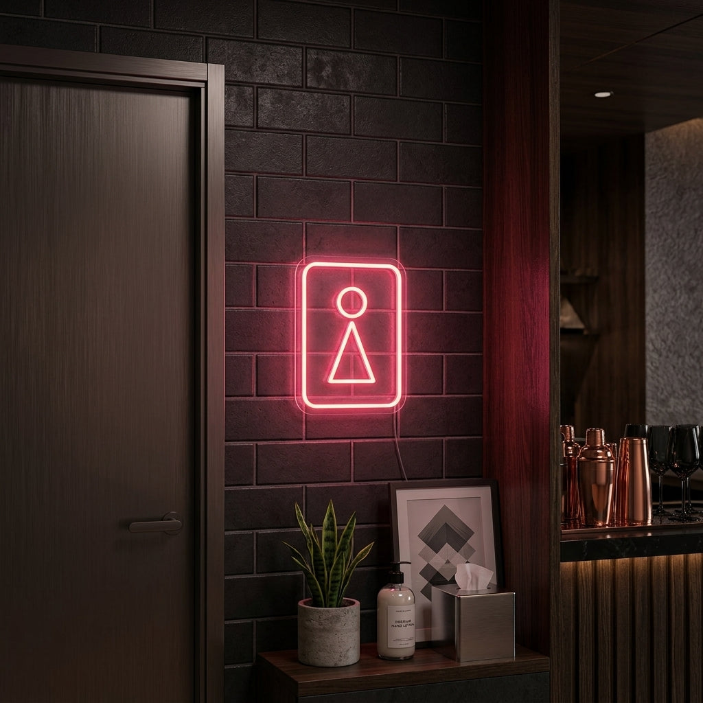 "WC Vrouw Symbool" Neon Verlichting