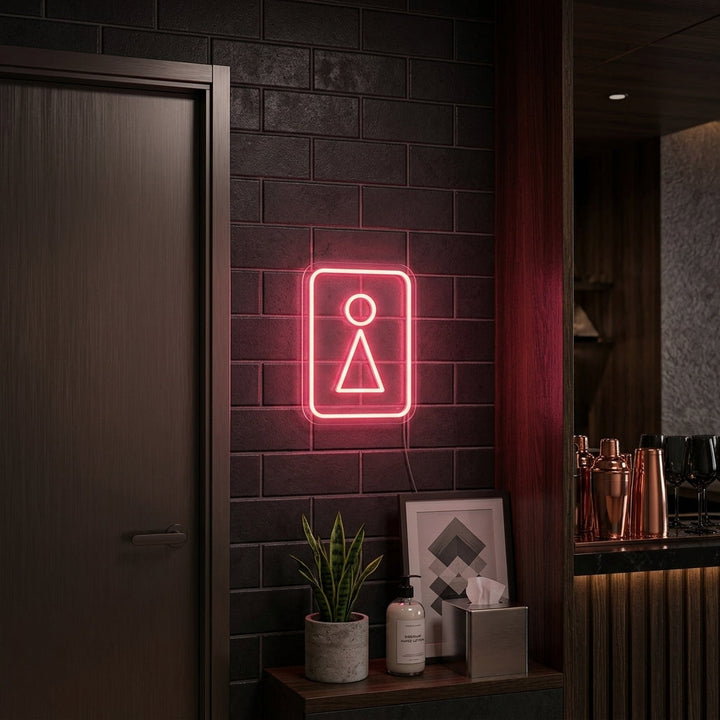 "WC Vrouw Symbool" Neon Verlichting