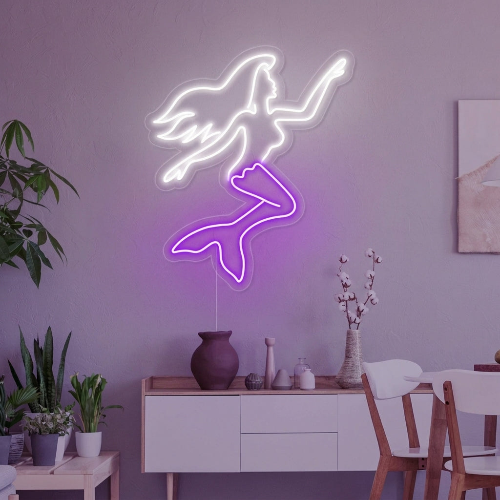 "Zeemeermin Sexy Meisje" Neon Verlichting