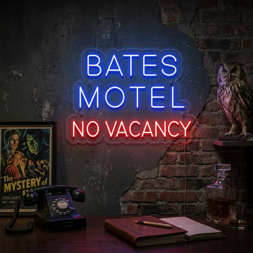 "Bates Motel No Vacancy" Neon Verlichting