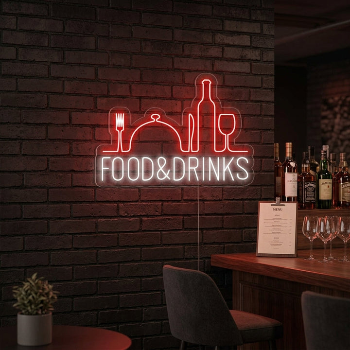 "Food and Drinks, Bar, restaurant" Neon Verlichting