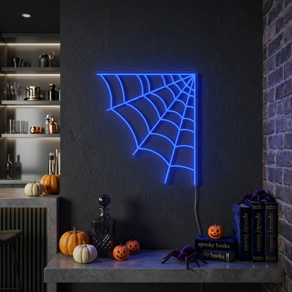 "Halloween Spinnenweb" Neon Verlichting