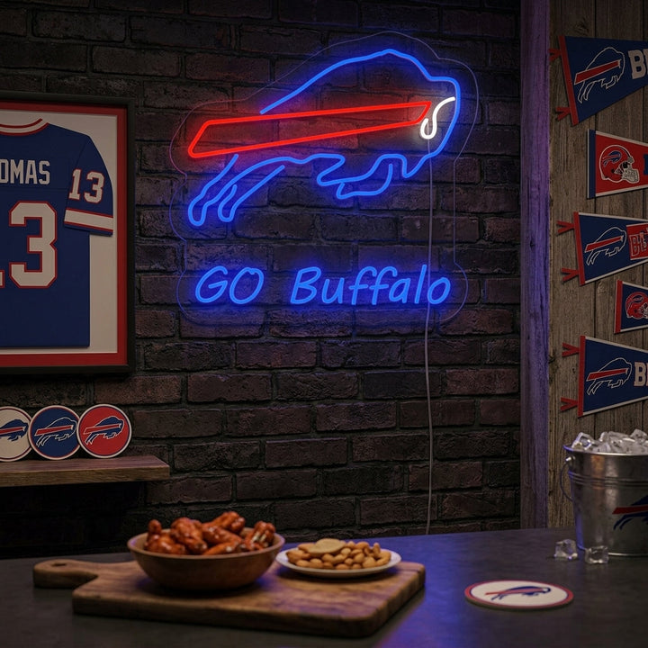 "Go Buffalo, Stier" Neon Verlichting
