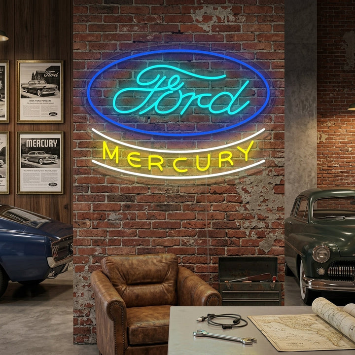 "Mercury, Auto-logo" Neon Verlichting