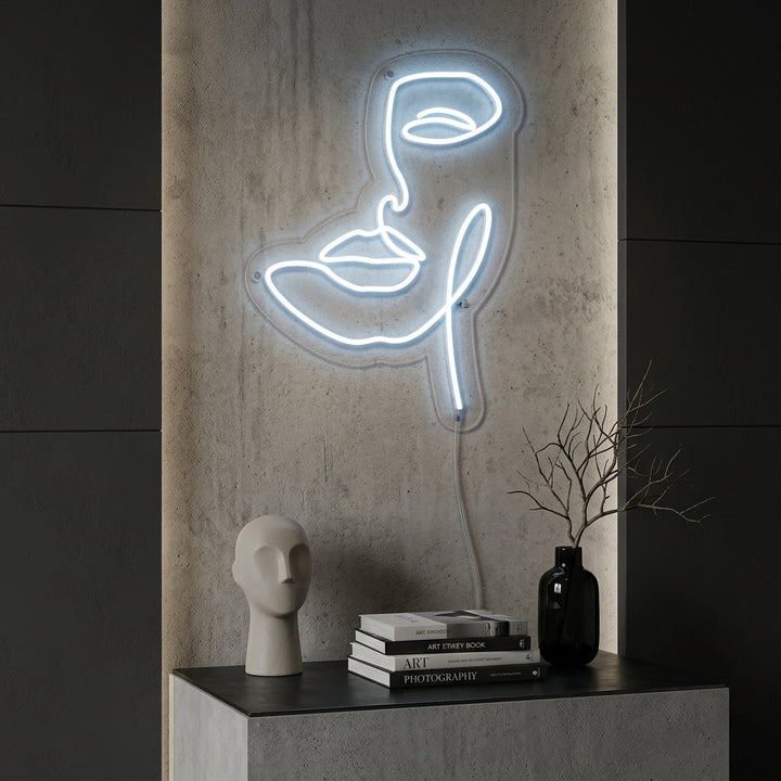 "Abstract Vrouwengezicht" Neon Verlichting