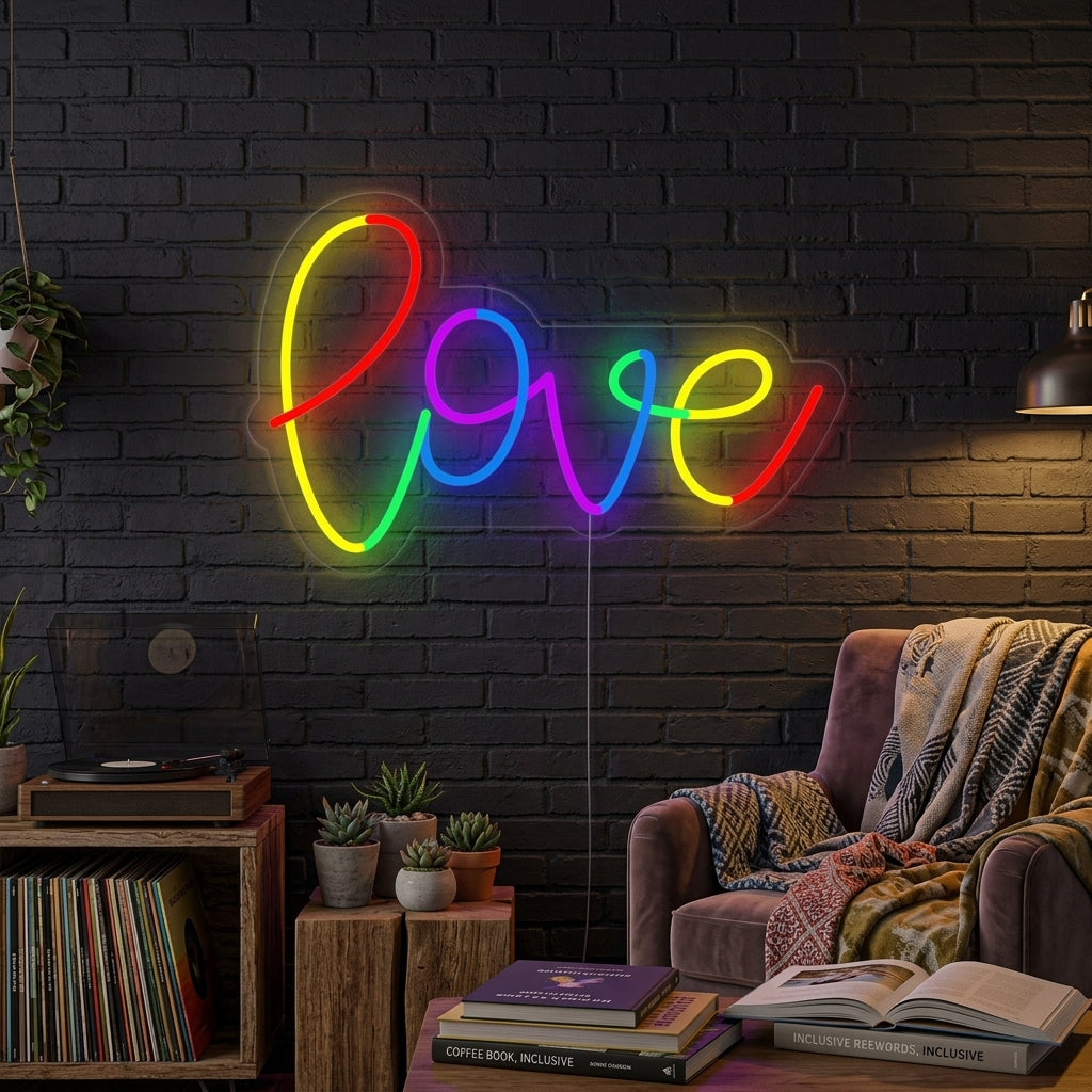 "LGBT, Regenboog, LOVE" Neon Verlichting