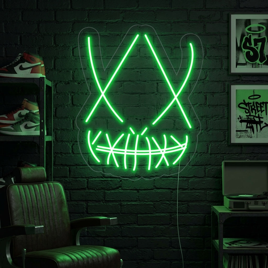 "Schedelmasker" Neon Verlichting