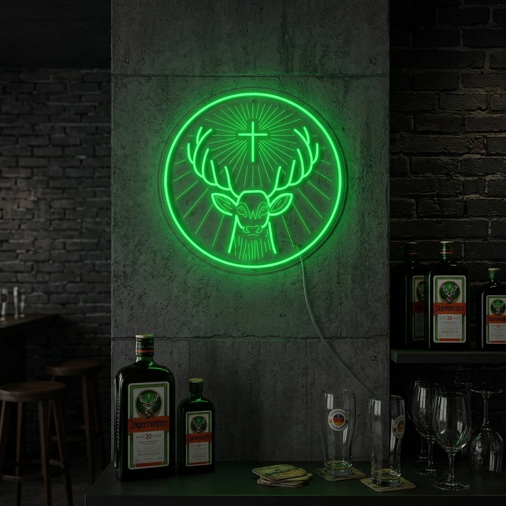 "Duitse Jagermeister-Likeur" Neon Verlichting