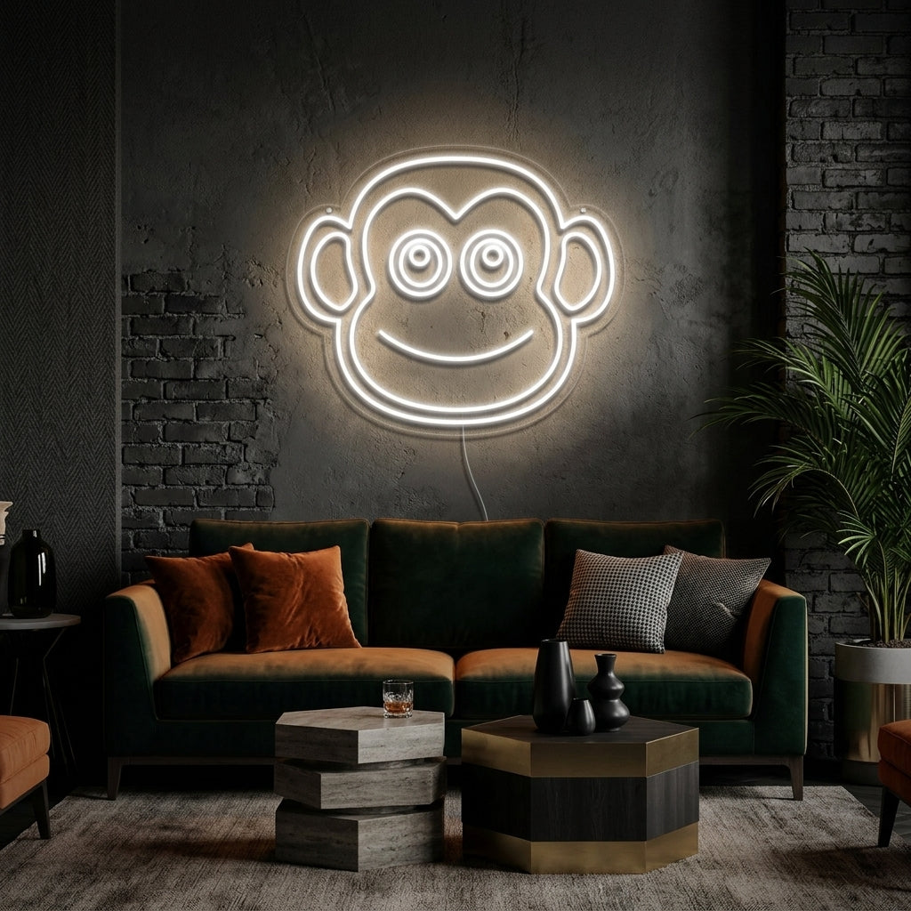"Aap Gezicht" Neon Verlichting