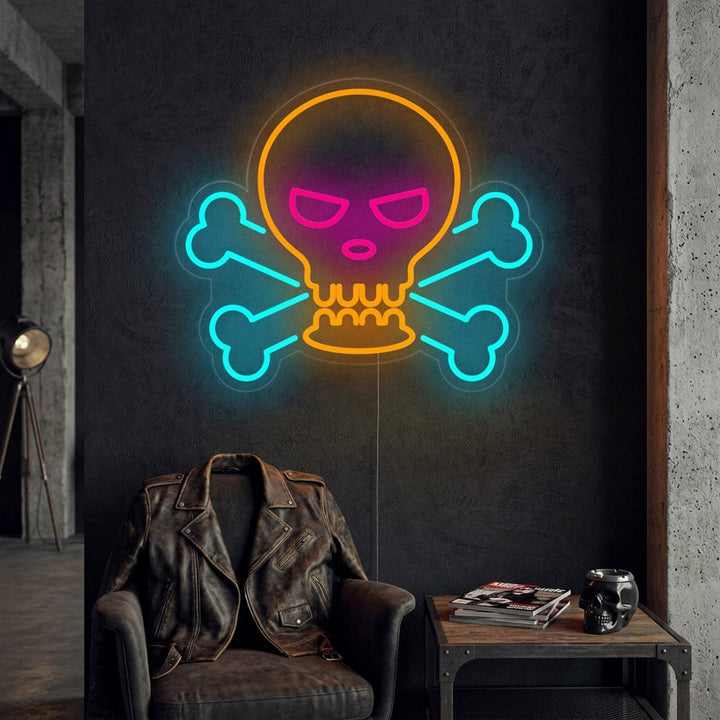 "Schedel En Botten" Neon Verlichting