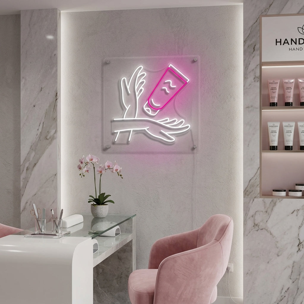 "Handverzorging" Neon Verlichting