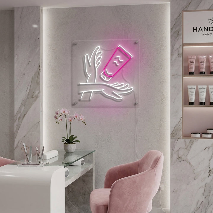 "Handverzorging" Neon Verlichting