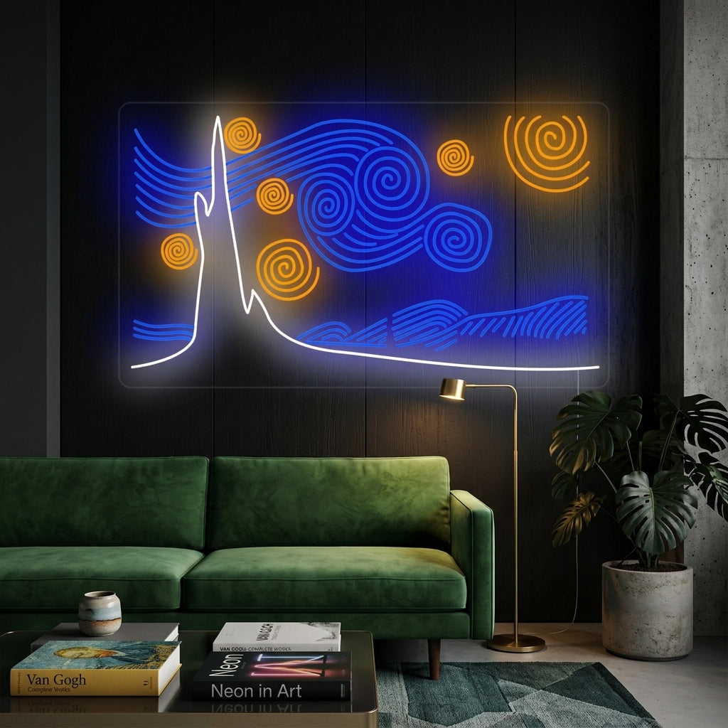 "Sterrennacht Vincent Van Gogh" Neon Verlichting