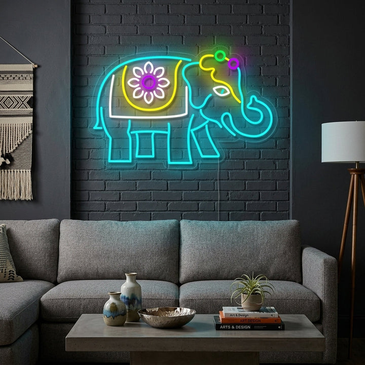 "Indiaanse Olifant" Neon Verlichting