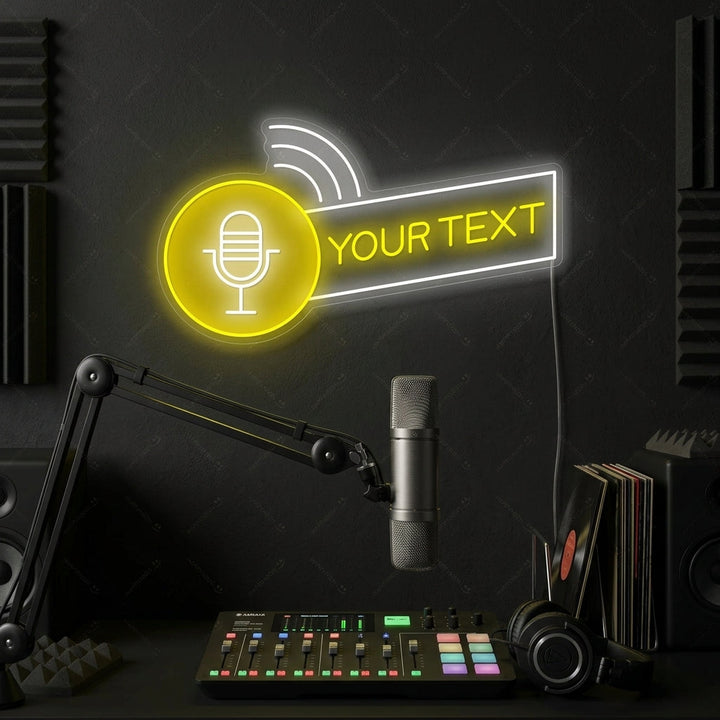 "Aangepaste podcast-logo" Neonbord
