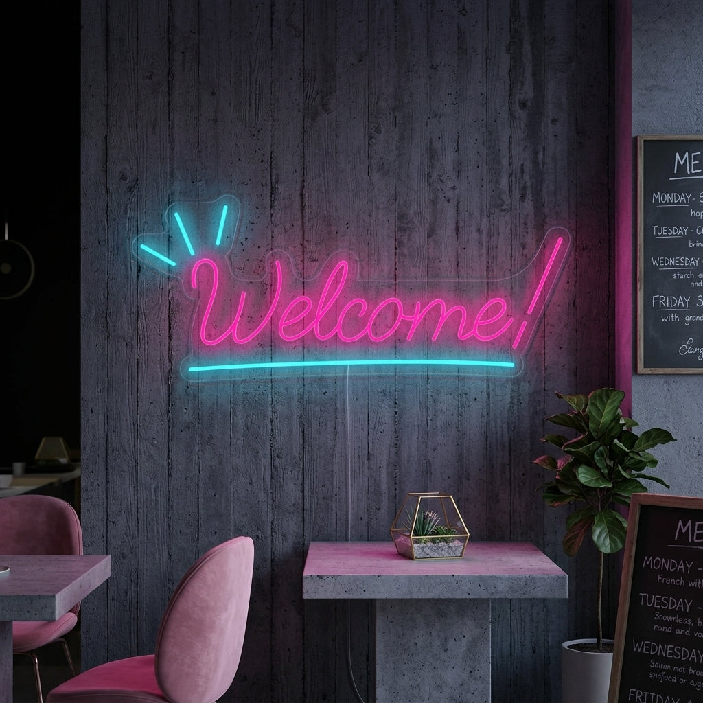 "Welcome" Neon Verlichting