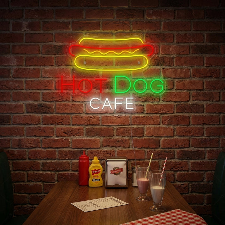 "Hotdog Cafe" Neonbord