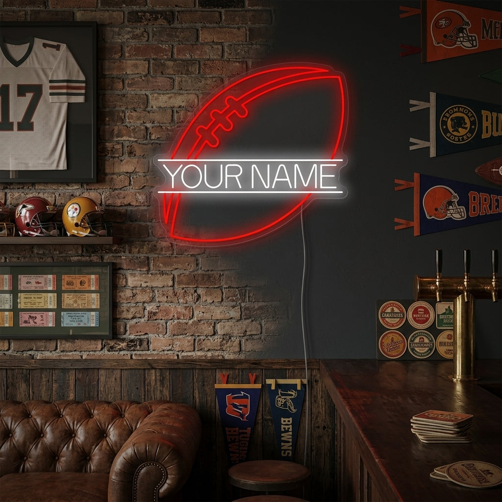 "Aangepaste voetbal" Neonbord