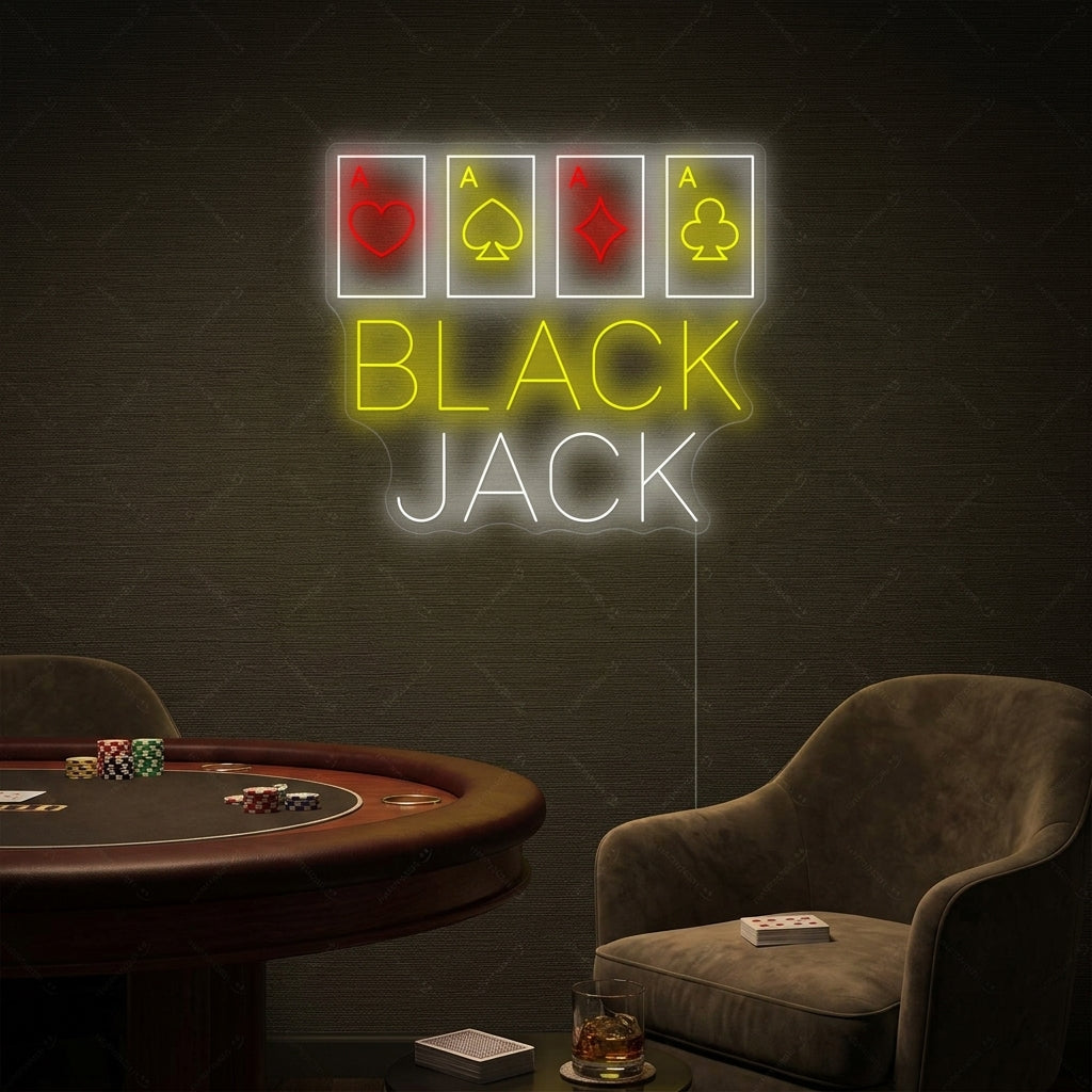 "Black Jack" Neonbord