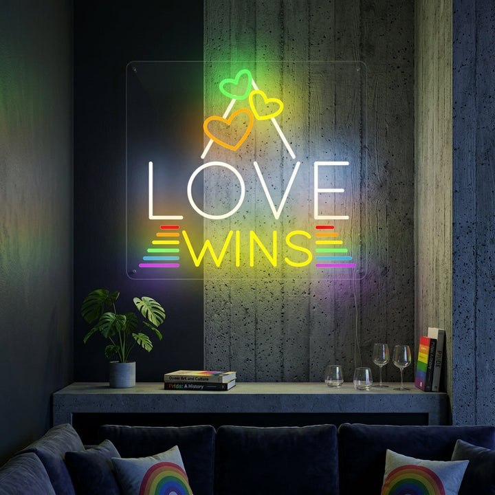 "LGBT Love Wins" Neon Verlichting
