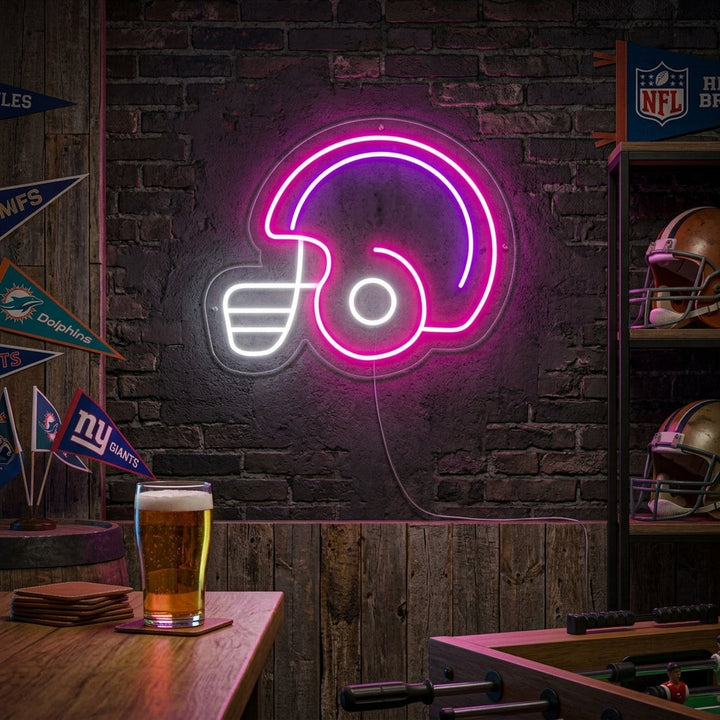 "Helm Voetbalspeler" Neon Verlichting