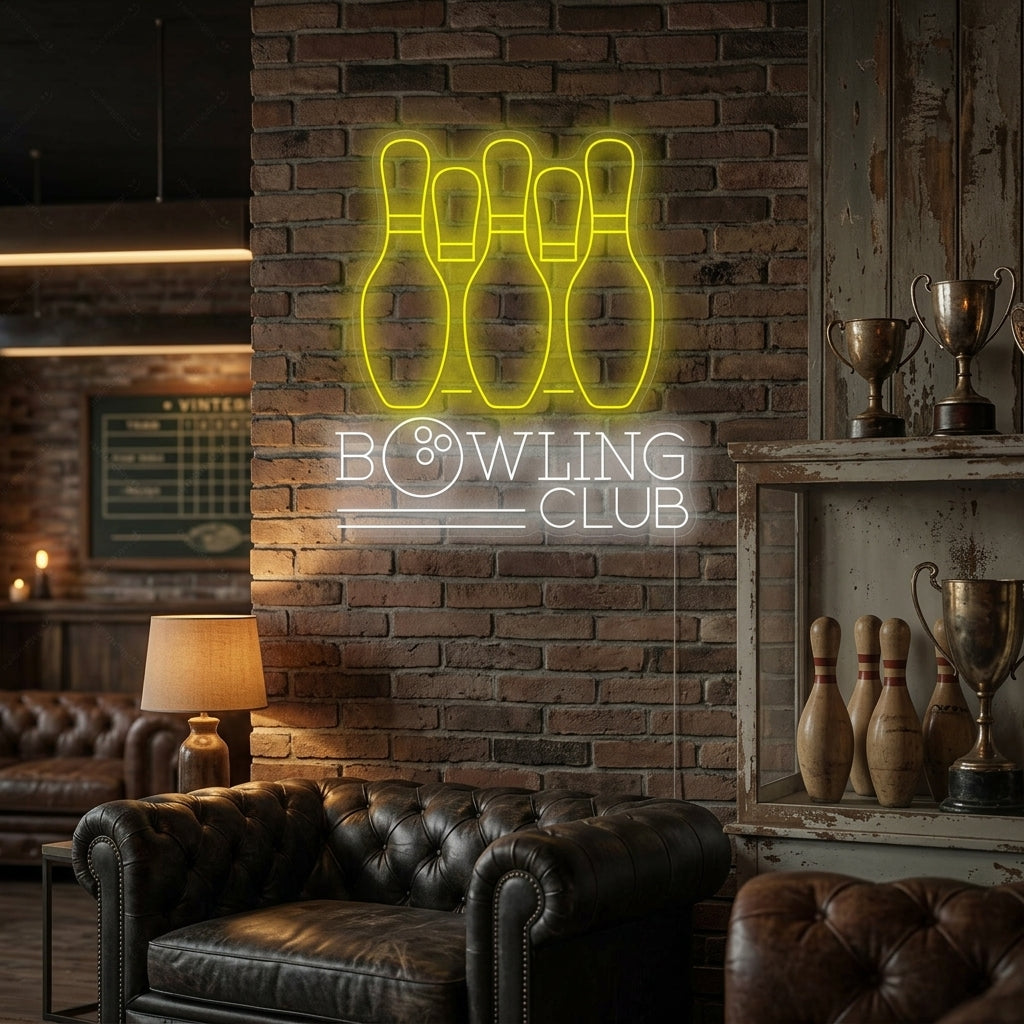 "Bowling Club" Neonbord