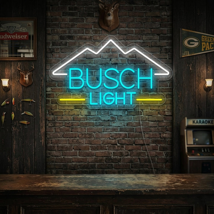 "Vintage Busch Light Bierbar" Neon Verlichting