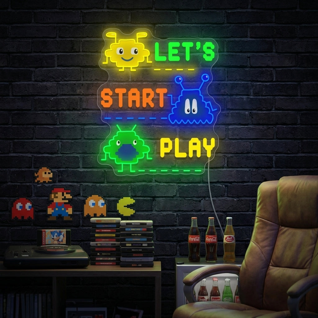 "8 bits videospel" Neonbord