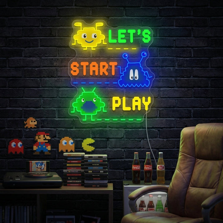 "8 bits videospel" Neonbord