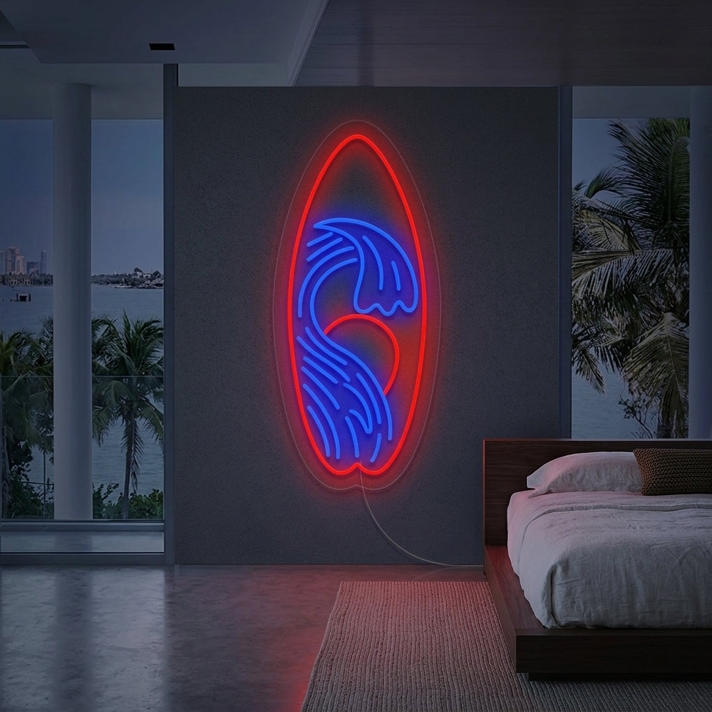 "Surfplank Sportuitrusting" Neon Verlichting