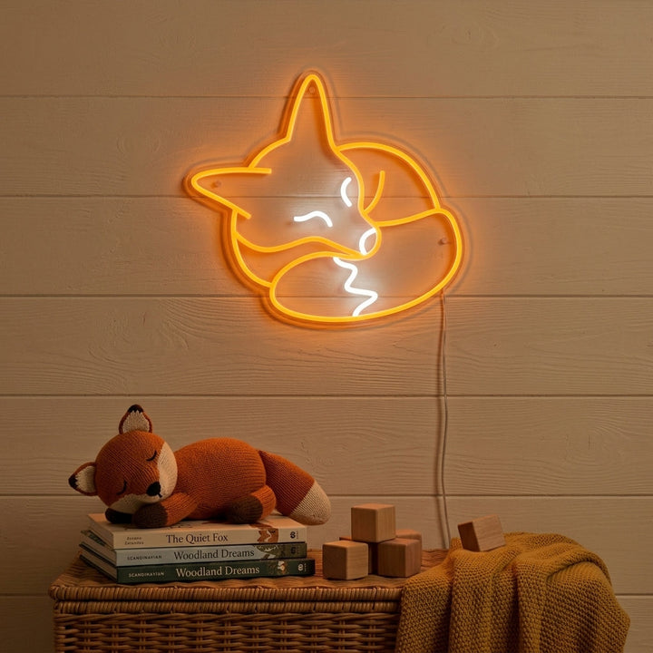 "Slapende Vos, Decor Kinderkamer" Neon Verlichting